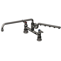 EverSteel ULTRARINSE Stainless Steel 8-Inch Deck Mount Mixing Faucet with 18-Inch Swing Nozzle and 1.5 GPM Spray Arm