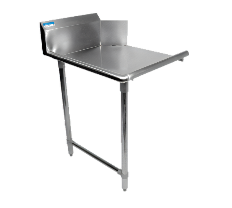 Product image #1 for BK Resources 36-Inch Right-to-Left Straight Clean Dish Table with 10-Inch Backsplash