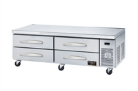 Kool-It Signature 74-Inch 4-Drawer Chef Base Refrigerator with Stainless Steel Top