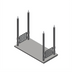 Thumbnail image #1 for John Boos Heavy-Duty Single Ceiling Mount Overshelf, 72 Inch x 18 Inch, 16/300 Stainless Steel Flat Top