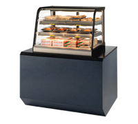 Countertop Hot Self-Serve Merchandiser with Curved Glass, 35 Inch Wide, Stainless Steel