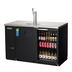 Thumbnail image #1 for Everest Refrigeration 24-Inch Deep Two-Section Back Bar & Direct Draw Keg Refrigerator Combo with 1 Solid Door and 1 Glass Door