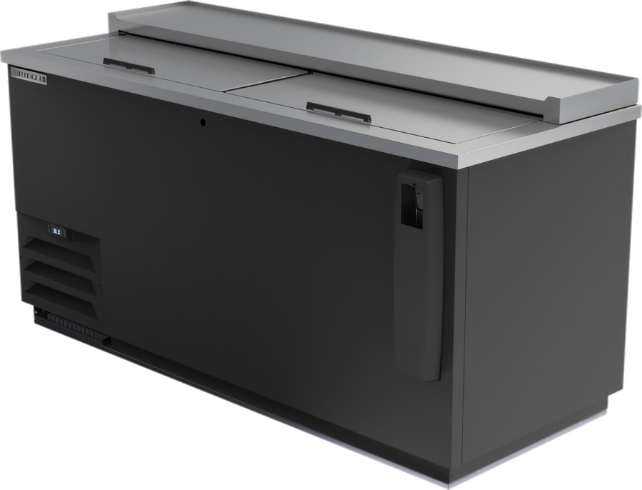 Product image #1 for Beverage-Air DW64HC-B 65-Inch Flat Top Bottle Cooler with Sliding Lids, 18.5 Cu. Ft.
