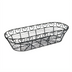 Thumbnail image #1 for Winco Long Oval Wire Bread/Fruit Basket, 15 x 6-1/4 x 3 Inch, Black