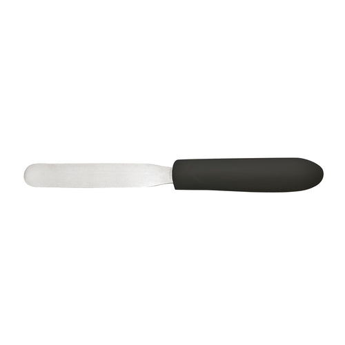 Product image #1 for Winco Black Handle Bakery Spatula with 4 Inch x 3/4 Inch Stainless Steel Blade