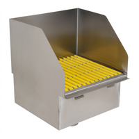 Eagle Group Flush Floor-Mounted Stainless Steel Mop Sink with Fiberglass Grating