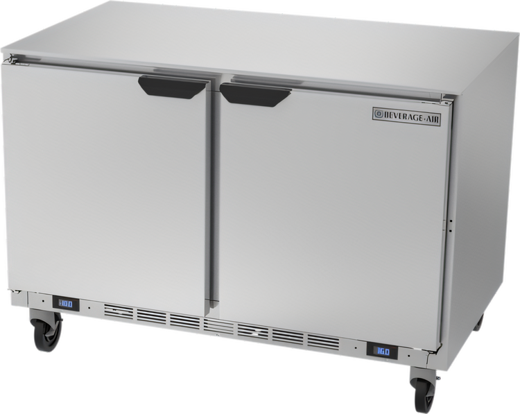 Product image #1 for Beverage-Air Two-Section Undercounter Freezer/Refrigerator, 48-Inch Wide, Left Freezer / Right Refrigerator