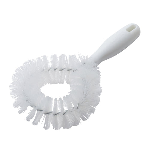 Product image #1 for Vegetable Cleaning Brush with Firm Polyester Bristles and Plastic Handle, White