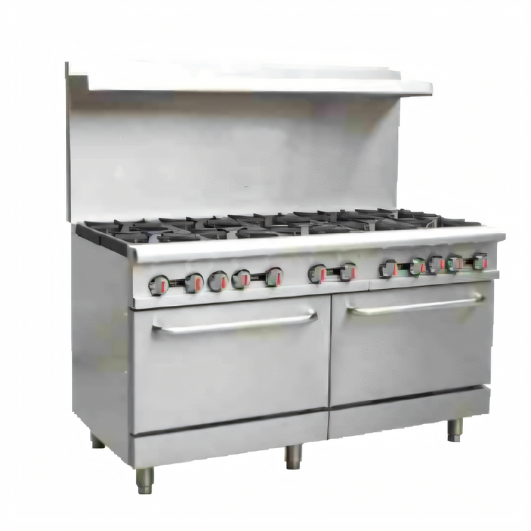 Product image #1 for Serv-Ware SGR-10B 60-Inch Commercial Gas Range with 10 Open Burners and 2 Standard Ovens