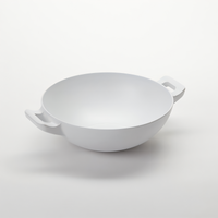 American Metalcraft 82 oz White Round Melamine Bowl with Handles, 9-3/4 Inch Diameter