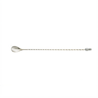 Barfly Classic 13-1/4 Inch One-Piece Stainless Steel Bar Spoon with Twisted Stem and Pineapple End