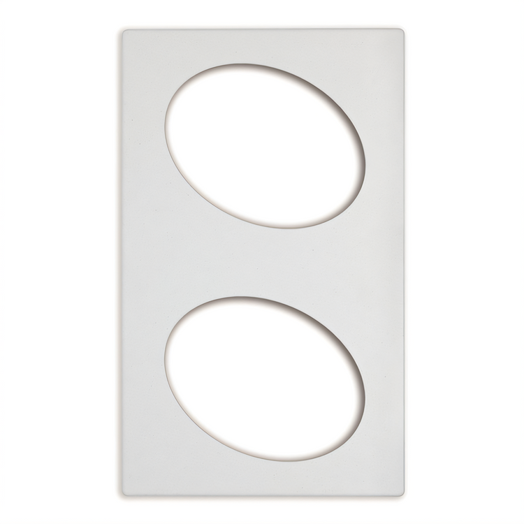 Product image #1 for Miramar White Stone Adapter Template for 2 Small Oval Decorative Pans