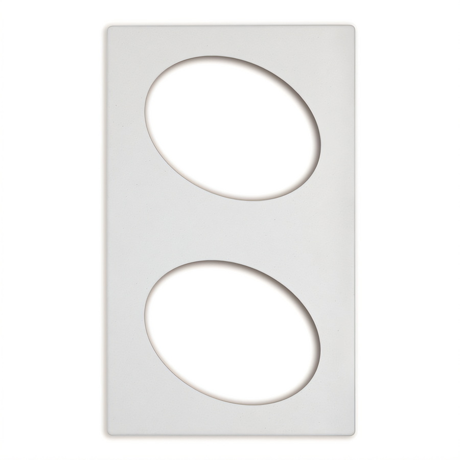Product image #1 for Miramar White Stone Adapter Template for 2 Small Oval Decorative Pans