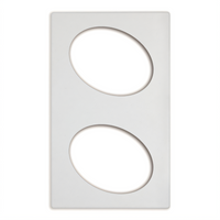 Miramar White Stone Adapter Template for 2 Small Oval Decorative Pans