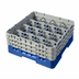 Thumbnail image #2 for Cambro Camrack® Full Size 16-Compartment Glass Rack with 3 Soft Gray Extenders, Blue