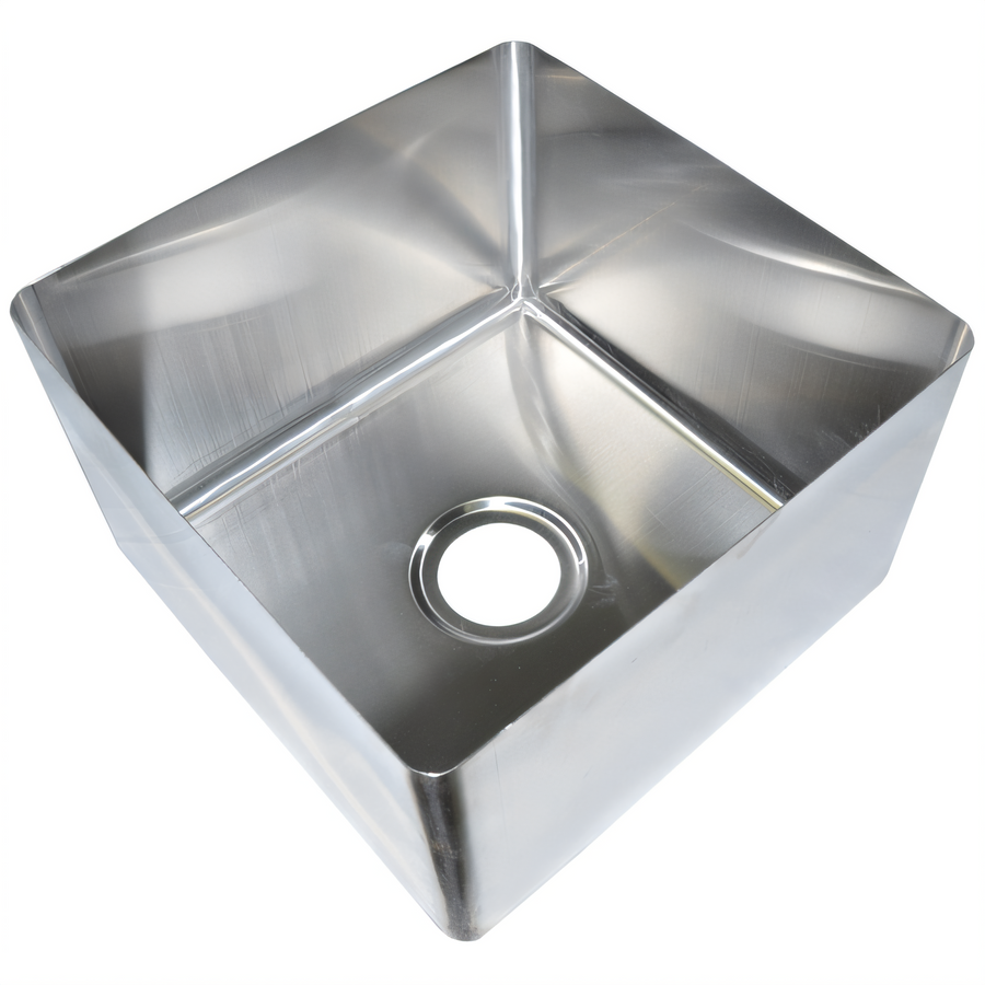 Product image #1 for BK Resources Weld-In Single Compartment Stainless Steel Sink, 18 x 18 x 14 Inches, 16 Gauge