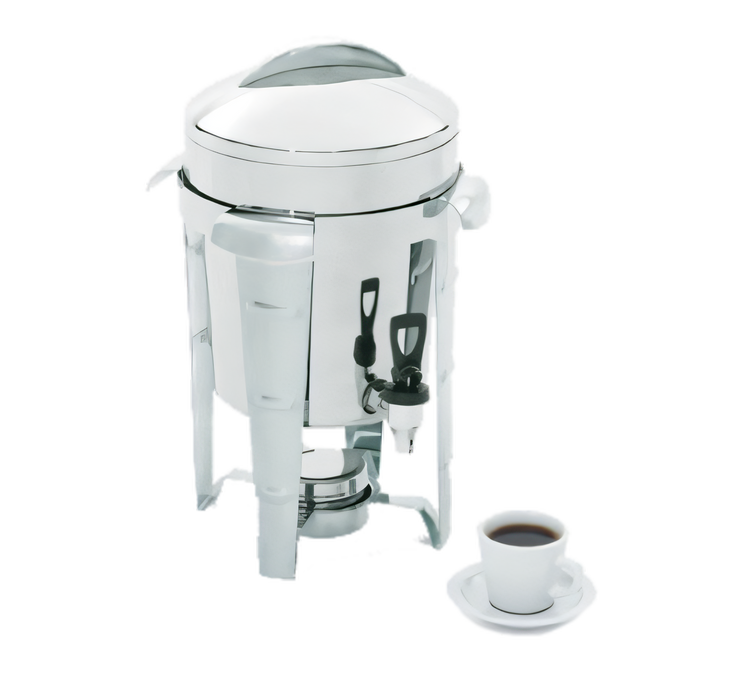 Product image #1 for Vollrath Maximillian Steel Mirror-Finished Stainless Steel Coffee Urn, 11.6 Qt, Canned Heat