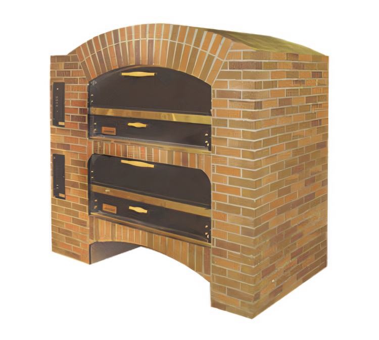 Product image #1 for Marsal MB-866 Stacked Double-Deck Gas Brick-Lined Pizza Oven
