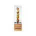 Thumbnail image #1 for Cal-Mil Bamboo 3 Gallon Square Acrylic Beverage Dispenser with Infusion Chamber and Bamboo Crate Stand
