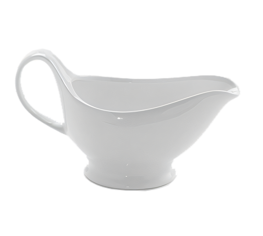Product image #1 for 16 oz White Porcelain Gravy Boat with Tapered Spout