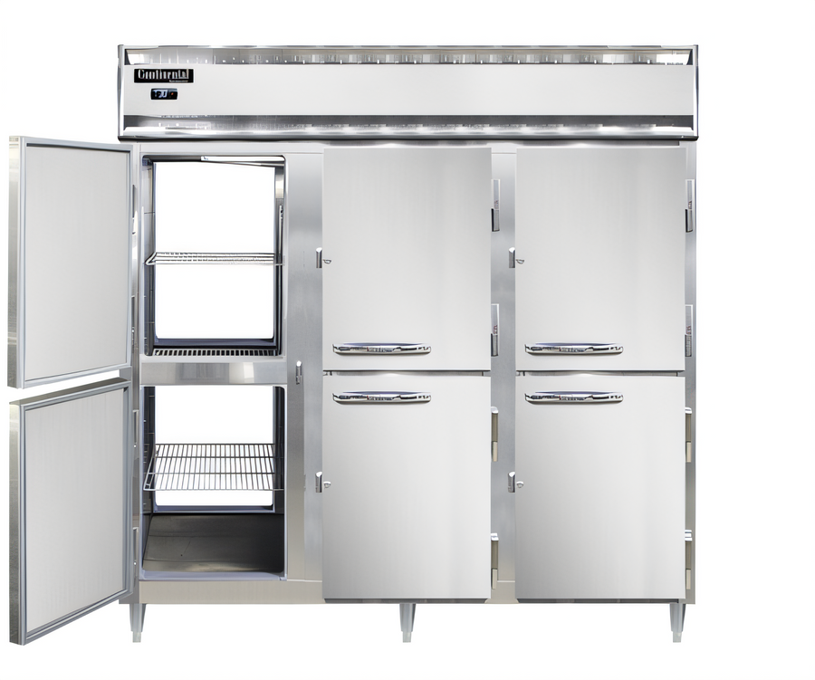 Product image #1 for Continental Refrigerator Designer Line DL3WE-PT-HD Three-Section Extra Wide Pass-Thru Heated Holding Cabinet