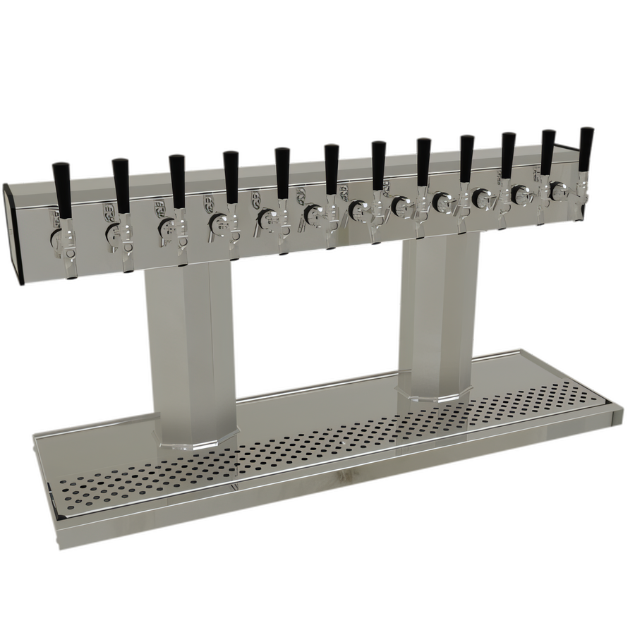 Product image #1 for Glastender Countertop Tee Draft Dispensing Tower, 12-Faucet, Glycol-Cooled, Dual-Column