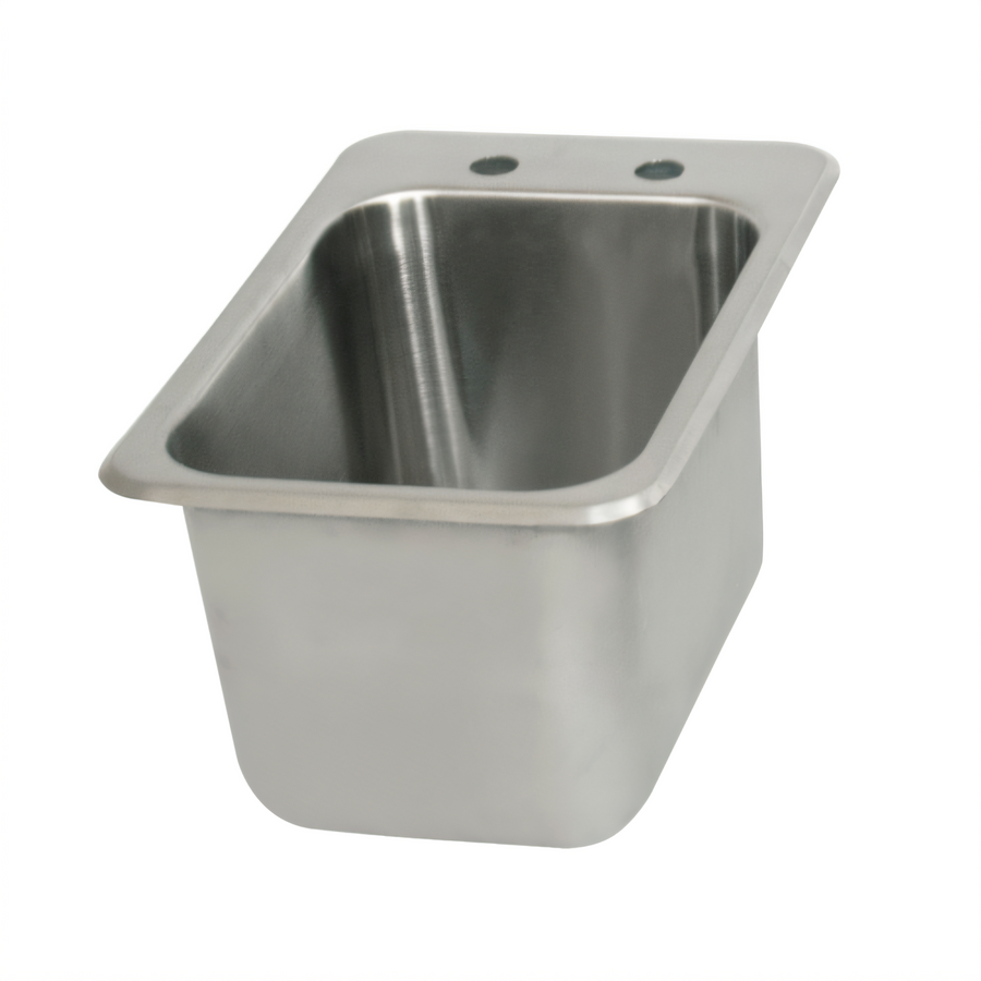 Product image #1 for BK Resources Single-Compartment Drop-In Sink with 10" x 14" x 9" Bowl, 304 Stainless Steel