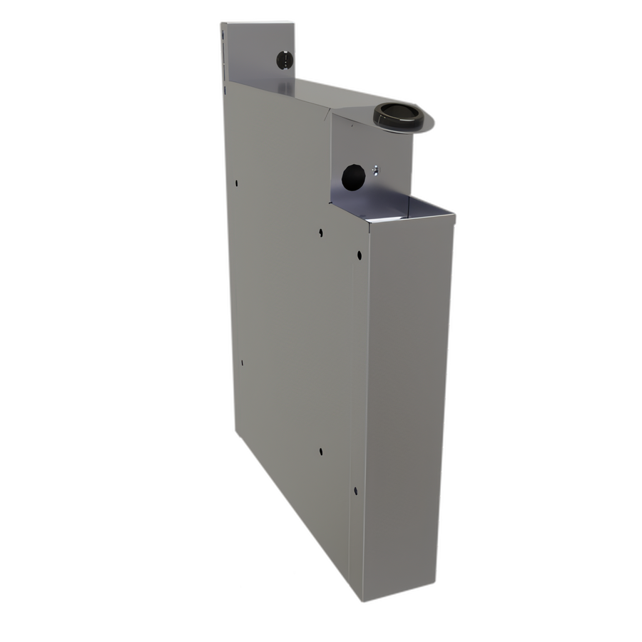 Product image #1 for Extra Deep Underbar Stainless Steel Soda Gun Holder with Integral Drip Pan