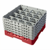 Thumbnail image #2 for Cambro Camrack Full Size 16-Compartment Glass Rack with 5 Soft Gray Extenders, Red