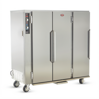 Mobile Moisture-Temp Heated Holding Cabinet for 45 12 x 20 Pans, Stainless Steel, 3 Doors