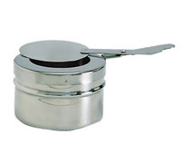 Standard Stainless Steel Chafer Fuel Holder with Cover for #8 Canned or Wicked Fuel