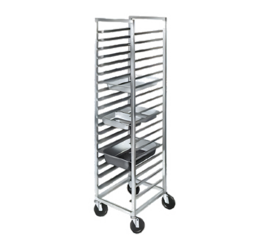 Product image #1 for Channel Stainless Steel Mobile End-Load 12 x 20 Steam Table Pan Rack, 5-Slide, 36 Inch High