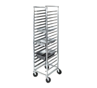Channel Stainless Steel Mobile End-Load 12 x 20 Steam Table Pan Rack, 5-Slide, 36 Inch High
