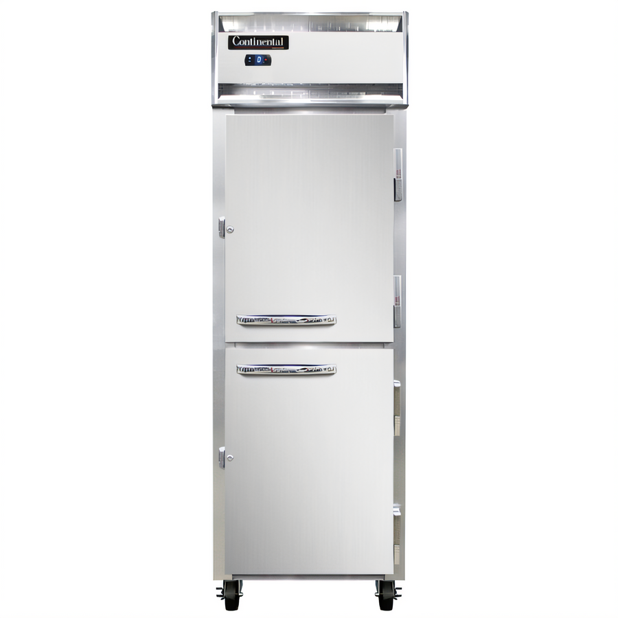 Product image #1 for Continental Refrigerator 1FSNSSHD One-Section Shallow Depth Half-Height Solid Door Reach-In Freezer