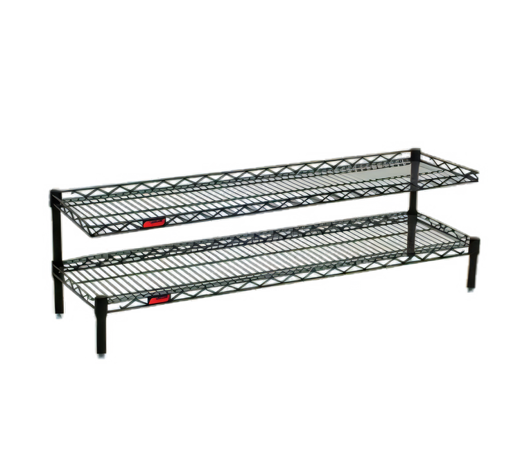 Product image #1 for Eagle Group QuadTruss Front Case Merchandise 2-Tier Cantilevered Wire Shelving Unit, 36 x 14 x 14 Inches