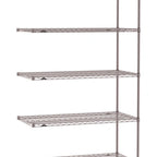 Thumbnail image #1 for Metro Super Erecta SE-1842K4-86-A5 Add-On Wire Shelving Unit, 42"W x 18"D x 86"H, 800 lb. capacity per shelf, 2000 lb. capacity per unit, 1" shelf