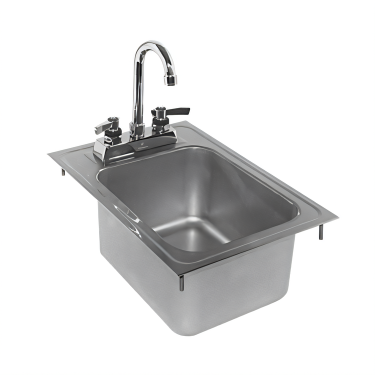 Product image #1 for Glastender Drop-In Stainless Steel Hand Sink, 12 x 17 Inches, Less Faucet