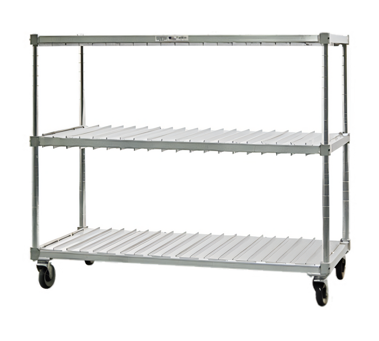Product image #1 for New Age Mobile Two-Tier Aluminum Tray-Drying Rack, 40-Tray Capacity for 18" x 26" Trays