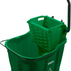 Thumbnail image #1 for CFS Brands OmniFit™ 8690409 35 Qt Mop Bucket Combo with Side-Press Wringer, Green