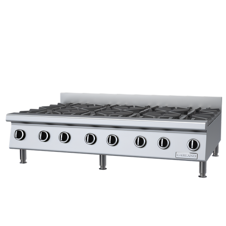 Product image #1 for Garland Starfire 48-Inch Heavy-Duty Gas Countertop Hotplate with 8 Open Burners