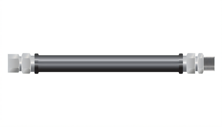 Product image #1 for 48-Inch Stationary Equipment Gas Connector Hose, 3/4-Inch Connection, Stainless Steel Braid with Yellow PVC Coating
