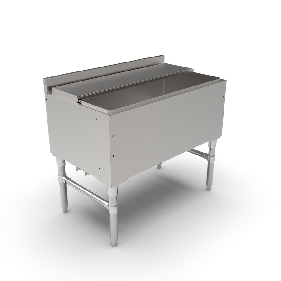 Product image #1 for John Boos 36 Inch Wide Underbar Stainless Steel Ice Bin/Cocktail Unit with 10-Circuit Cold Plate