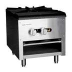 Thumbnail image #1 for Serv-Ware SSSP-1 Single-Burner Natural Gas Stock Pot Range, 110,000 BTU, Stainless Steel Front & Sides