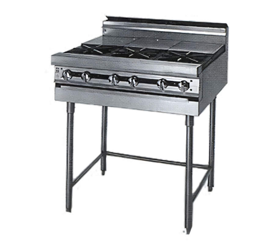 Product image #1 for Jade Range Titan JMRH-5ST 60" Heavy Duty Modular Gas Range with 5 Open Burners and 5 Hot Tops