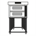 Thumbnail image #2 for Moretti Forni iDeck Two-Deck Electric Pizza Deck Oven with Refractory Stone Decks, Stand, and Hood