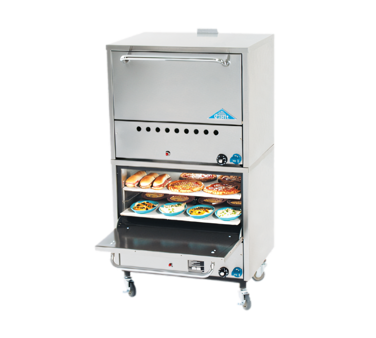 Product image #1 for Comstock-Castle 2PO26 Double-Stack Gas Pizza Deck Oven with 4 Hearth Decks