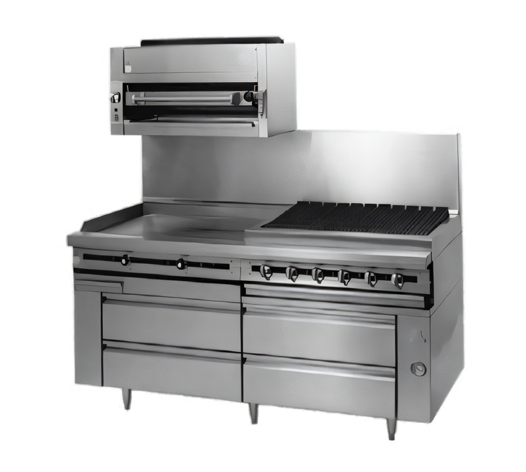 Product image #1 for Titan JRLH-04R-T-54 54-Inch Refrigerated Chef Base with 4 Drawers, Remote Ready