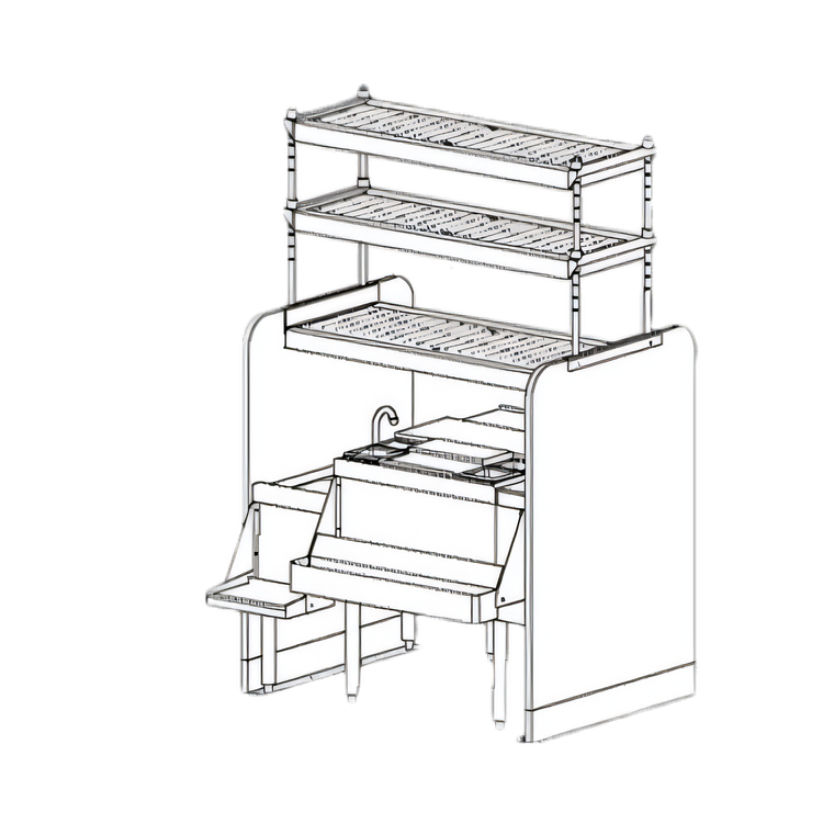 Product image #1 for Top Shelf Pass-Thru Underbar Ice Bin and Cocktail Station with Cold Plate