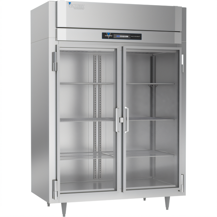 Product image #1 for Victory UltraSpec™ V-Core™ 2-Section Reach-In Glass Door Freezer, 52 Cu. Ft., Self-Contained, Standard Depth