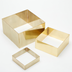 Thumbnail image #1 for Geo Square Satin Gold 3-Piece Stainless Steel Buffet Riser Set